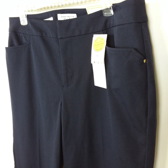 Charter Club Pants Slim Leg Navy New -4/ZZ - Picture 2 of 8